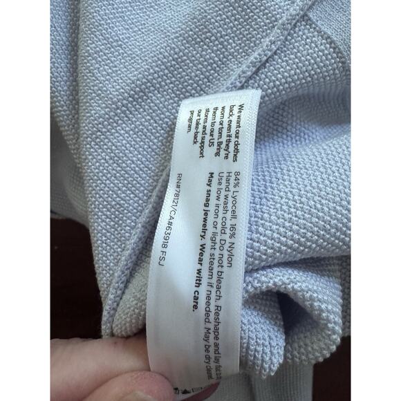 Eileen Fisher Tencel Stretch Round Neck Knit Top HYACINTH Blue Sz Large NWT $248 - Picture 9 of 9